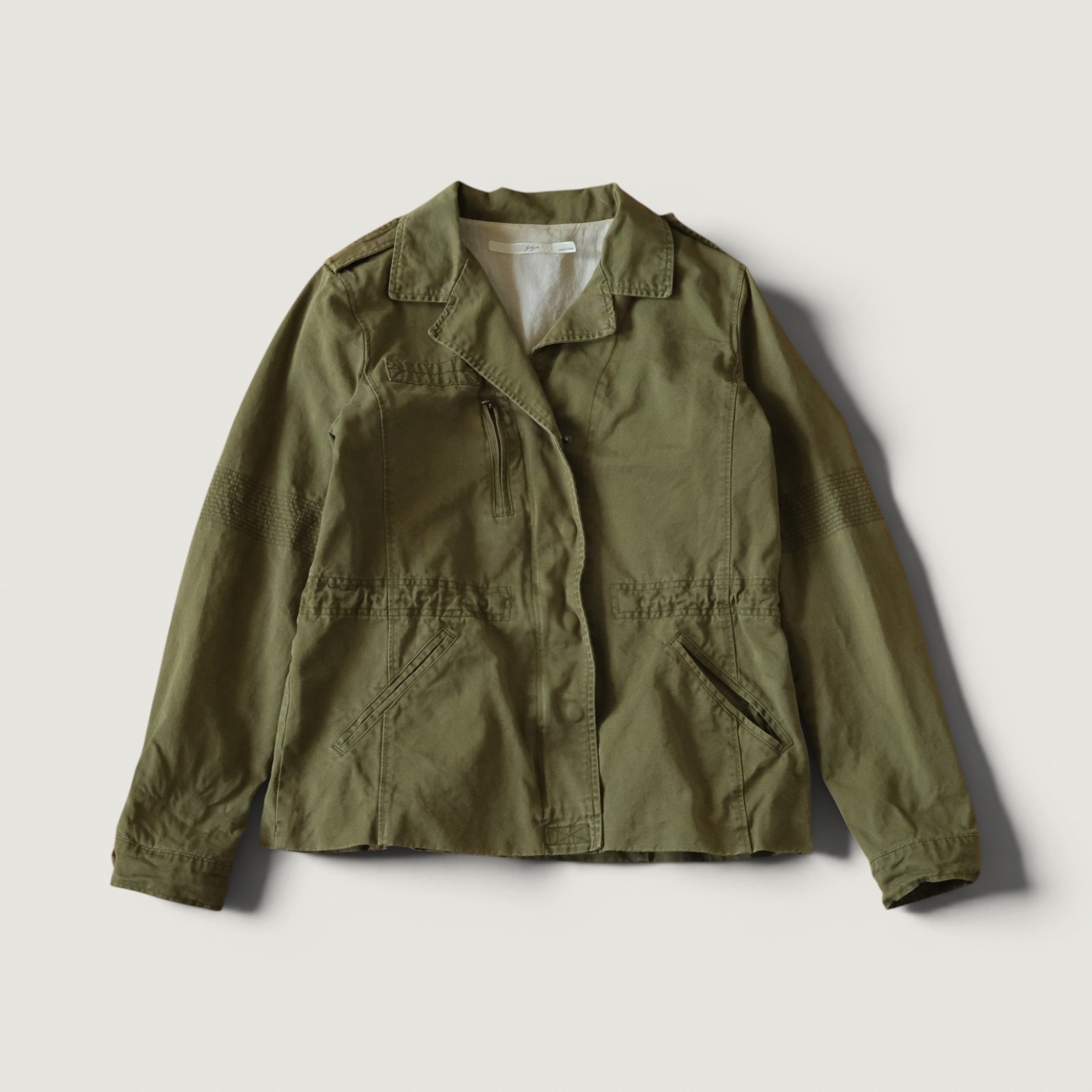Gibson Utility Jacket Womens Olive Green Military Field Aesthetic Size M Im55252